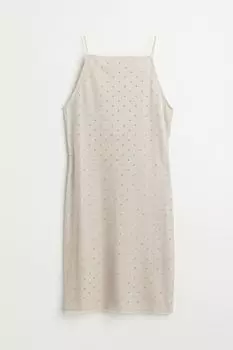 Приталенное платье H&amp;M, светло-бежевый/шпильки