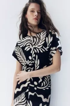 Приталенное платье H&M, черный