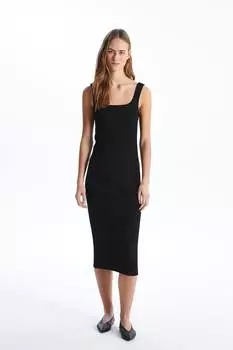 Приталенное платье Lc Waikiki, черный