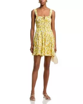 Приталенное платье-майка - эксклюзив AQUA, желтый