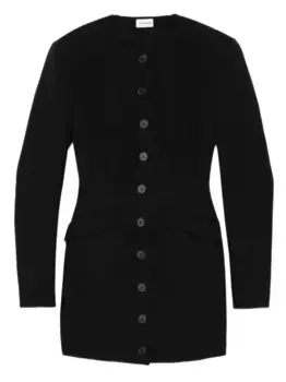 Приталенное платье мини на пуговицах THE ANDAMANE, черный