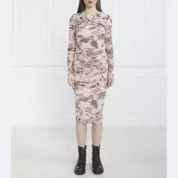 Приталенное платье Pinko, бежевый