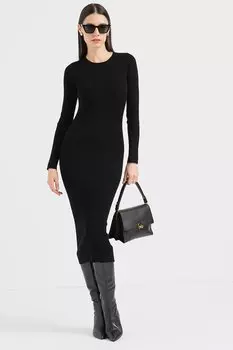 Приталенное платье с вырезом на спине Marella, черный