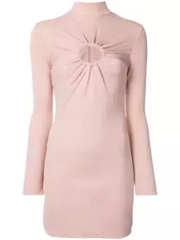 Приталенное платье со сборками TOM FORD, розовый