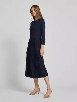 Приталенное трикотажное платье из смесовой вискозы с плиссированной юбкой s.Oliver BLACK LABEL