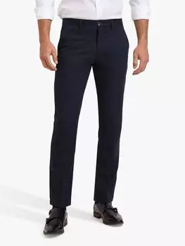 Приталенные эластичные брюки чинос Moss 1851, темно-синие