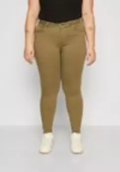 Приталенные брюки CARWILLY Only Carmakoma, хаки