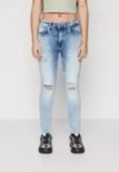 Приталенные брюки ONLBLUSH MID WAIST Only Petite, светло-голубой