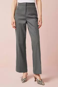 Приталенные брюки с широкими штанинами Next, серый