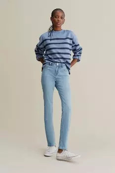 Приталенные джинсы стрейч Next, синий