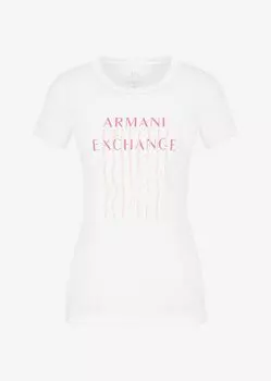 Приталенные футболка Armani Exchange, белый