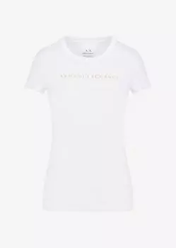 Приталенные футболка Armani Exchange, белый