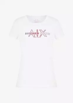 Приталенные футболка Armani Exchange, белый