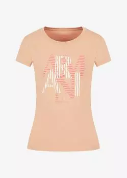 Приталенные футболка Armani Exchange, бежевый