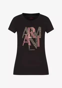 Приталенные футболка Armani Exchange, черный