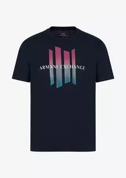 Приталенные футболка Armani Exchange, синий