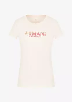Приталенные футболка Armani Exchange, телесный