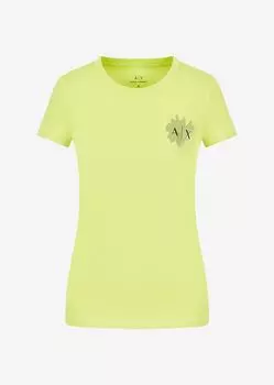 Приталенные футболка Armani Exchange, зеленый