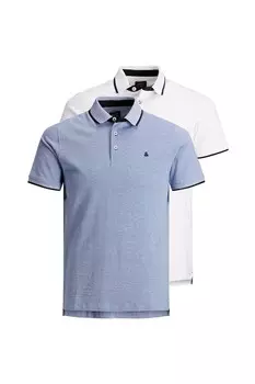 Приталенные футболки с воротником «пауль» - 2 шт Jack & Jones, белый