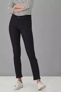 Приталенные хлопковые джинсы средней длины Crew Clothing Company, синий