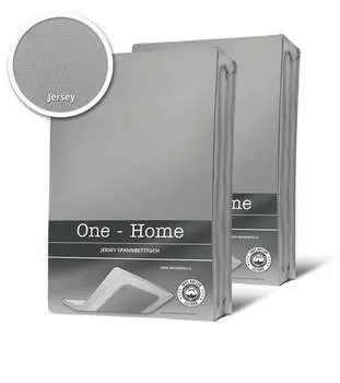 Приталенные простыни из джерси серебристого цвета 120х200см. One-Home, серебряный