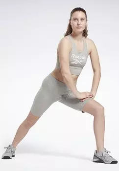 Приталенные Reebok, Леггинсы Reebok, вереск средний серый