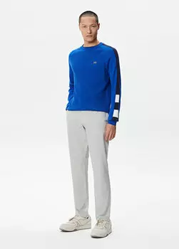 Приталенные серые мужские брюки Lacoste