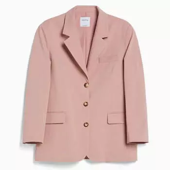 Приталенный блейзер Bershka With Buttons, розовый