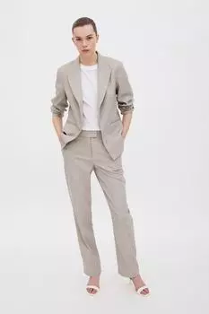 Приталенный блейзер H&M, бежевый