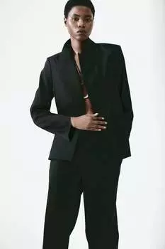 Приталенный блейзер H&M, черный