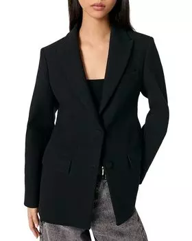 Приталенный блейзер Maje, черный