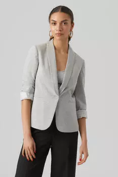 Приталенный блейзер Vero Moda, серый