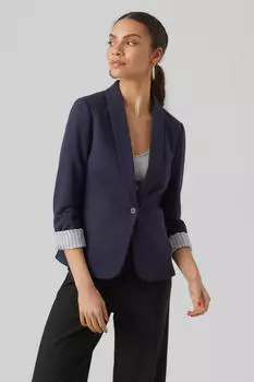 Приталенный блейзер Vero Moda, темно-синий