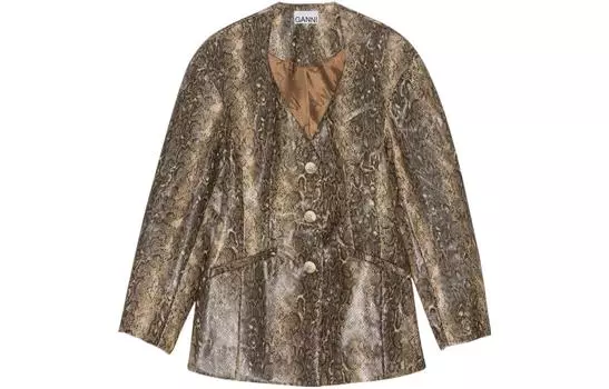 Приталенный блейзер «Змеиная звезда» GANNI, мультиколор