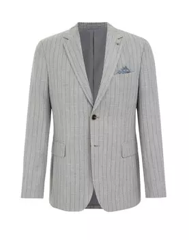 Приталенный деловой блейзер WE Fashion, цвет Grey/Basalt grey