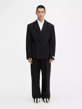 Приталенный двубортный пиджак JACQUEMUS The Fernando jacket, черный