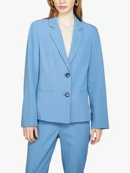 Приталенный габардиновый блейзер SISLEY, синий