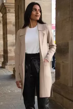 Приталенный кардиган Threadbare, бежевый