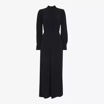 Приталенный комбинезон из вискозы с присборенным лифом Whistles, черный