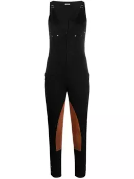 Приталенный комбинезон с пряжками Durazzi Milano, черный
