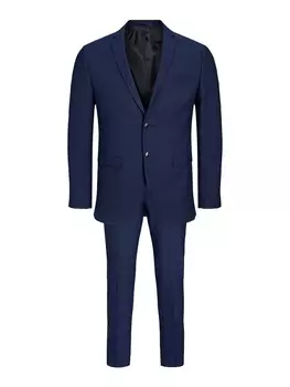 Приталенный костюм JACK & JONES Solaris, темно-синий