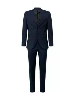 Приталенный костюм JACK & JONES Solaris, темно-синий