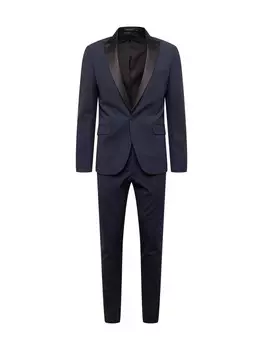 Приталенный костюм Lindbergh, темно-синий