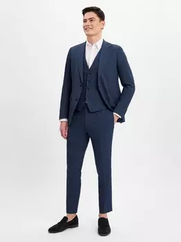 Приталенный костюм STRELLSON Alzer3, морской синий