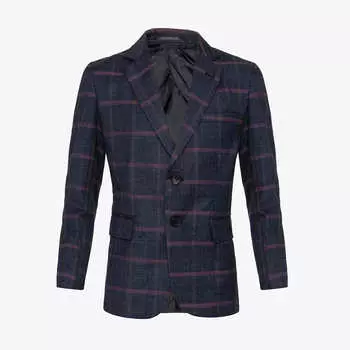 Приталенный пиджак Daniel Hills Met Streepdessin, антрацит/бордовый