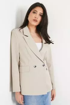 Приталенный пиджак Dorothy Perkins, бежевый