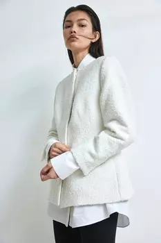 Приталенный пиджак H&M, белый