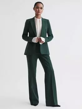 Приталенный пиджак Jade Petite Petite Reiss, бутылочно-зеленый