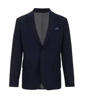 Приталенный пиджак WE Fashion, морской синий