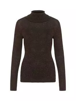 Приталенный пуловер-джемпер из металлического трикотажа carina Soaked In Luxury, цвет Black/Copper Lurex